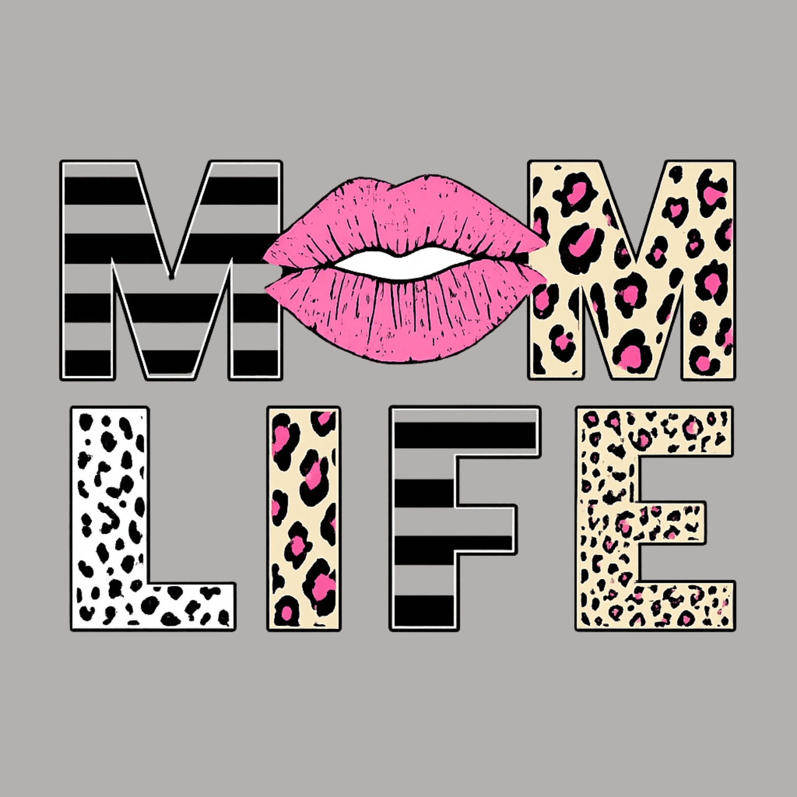 Mom Life Hoodie - Sports Grey design preview