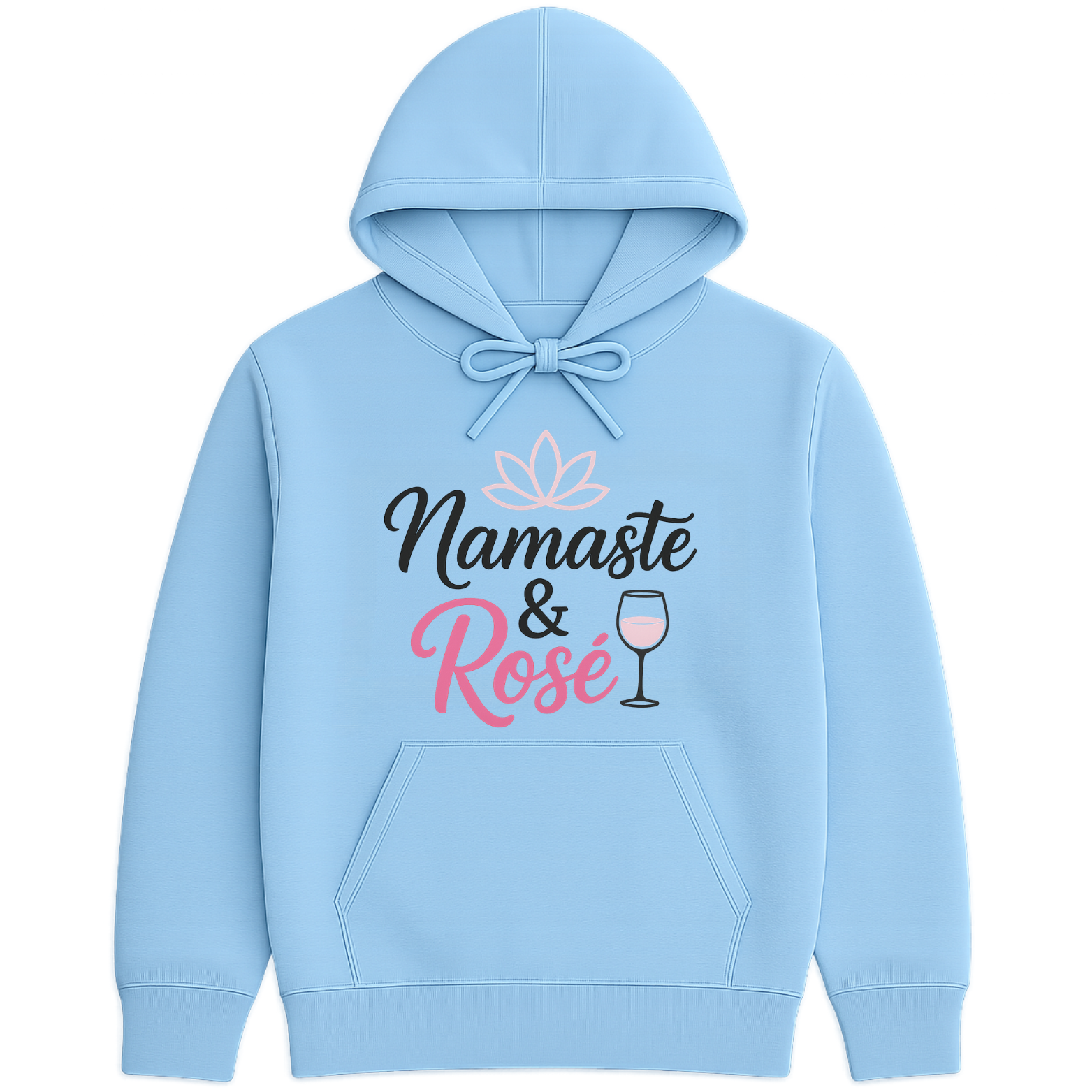 Namaste And Rose Hoodie - Blue