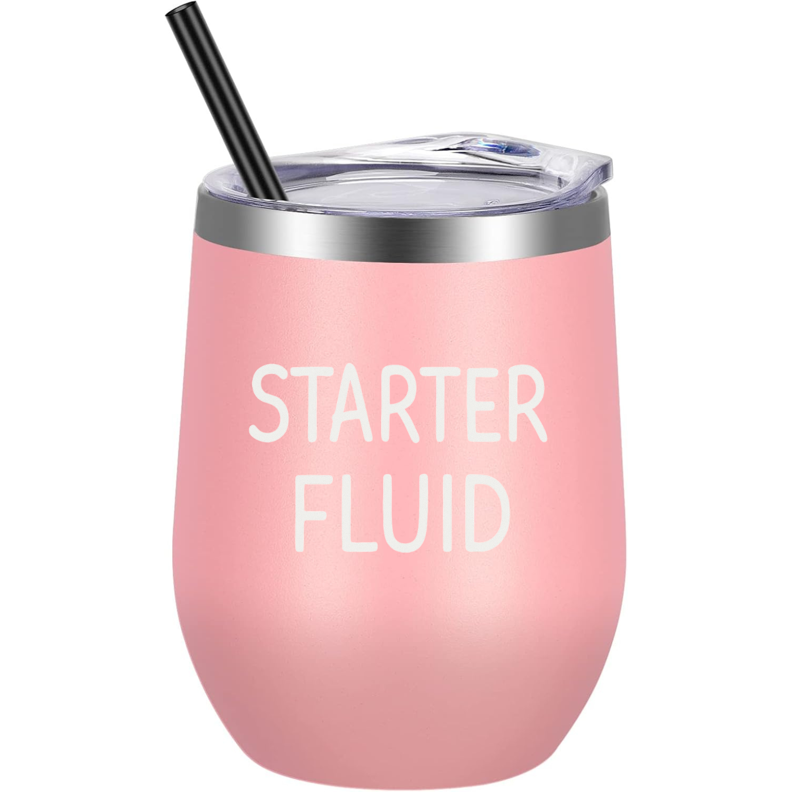 Starter Fluid Wine Tumbler - Pink