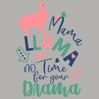 Mama Llama Hoodie - Sports Grey design preview
