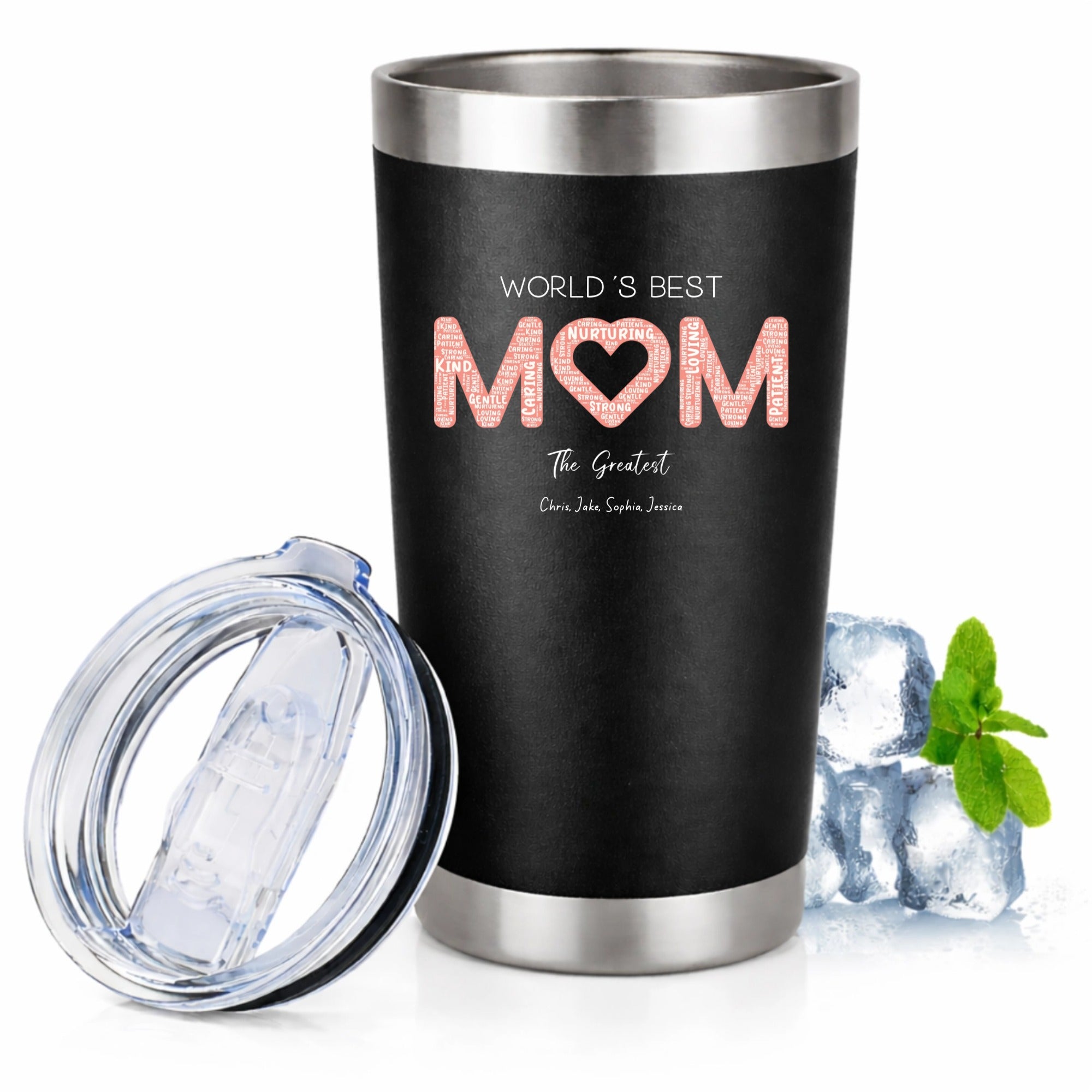 World's Best Mom Personalized 20oz Tumbler hero product mockup
