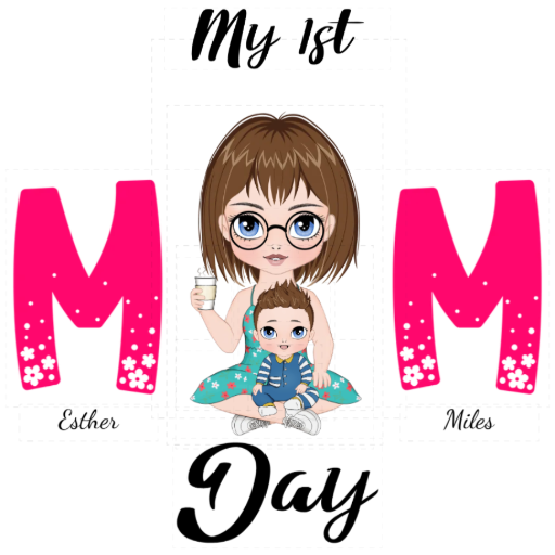 My 1st Mom Day Hoodie alternate product view 2