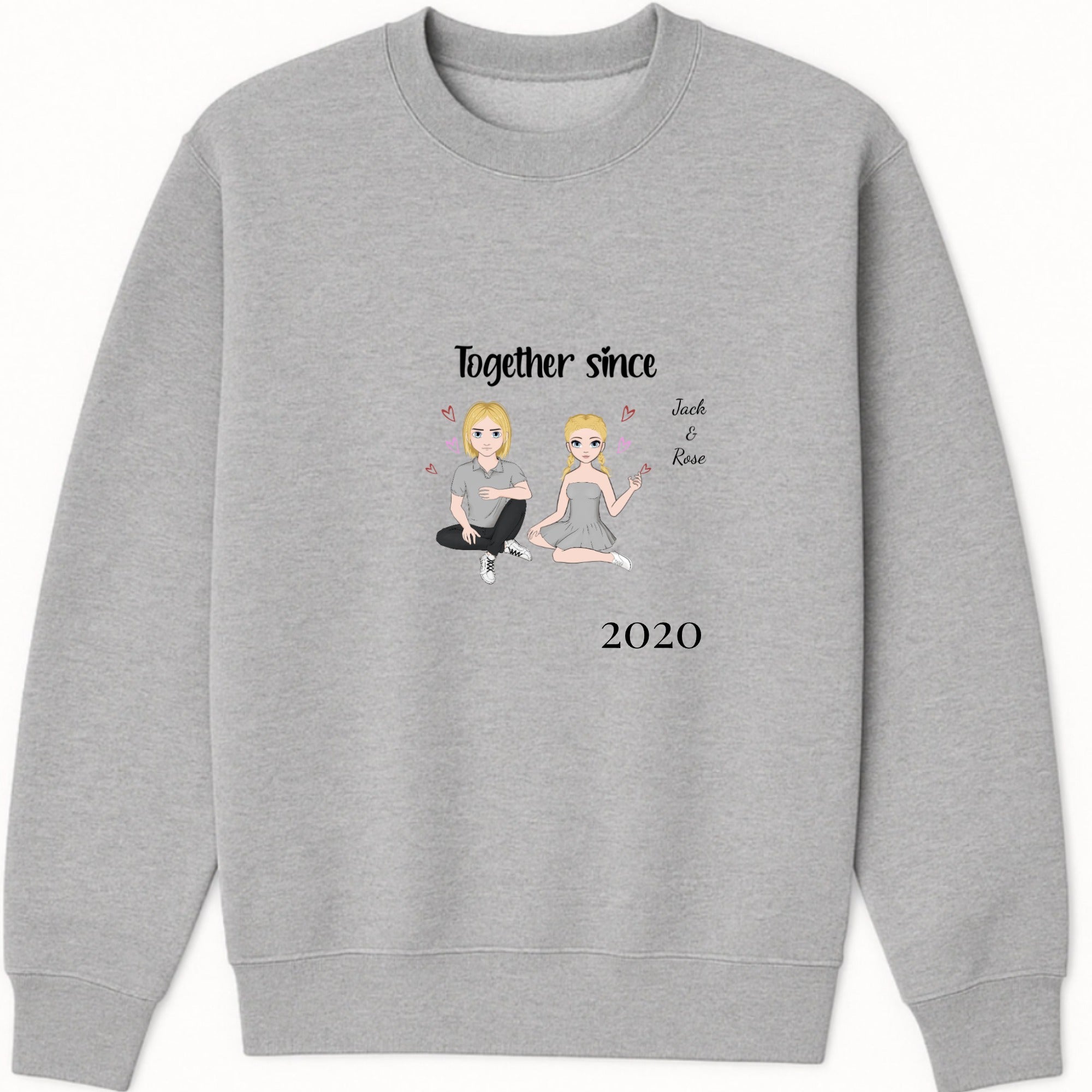 Together since Sweatshirt hero product mockup