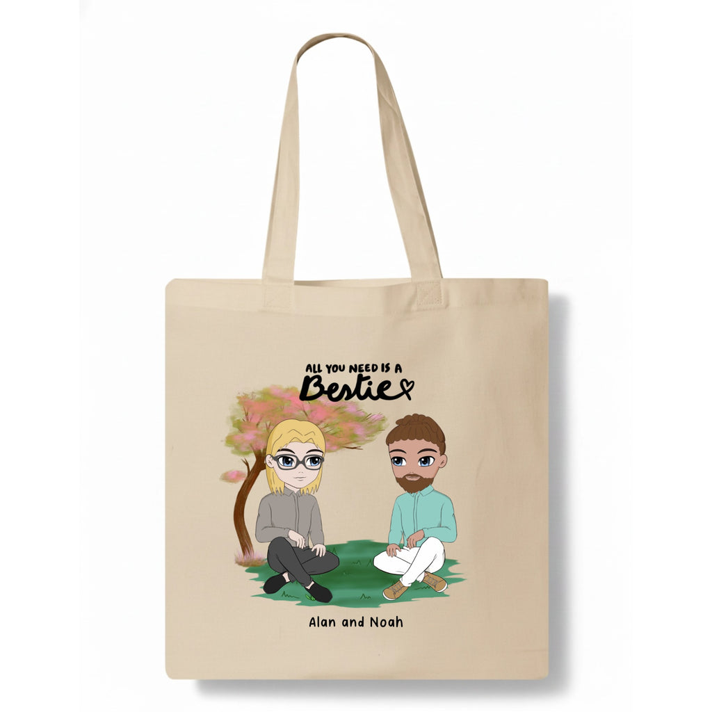 You're All I Need, Bestie Tote Bag hero product mockup