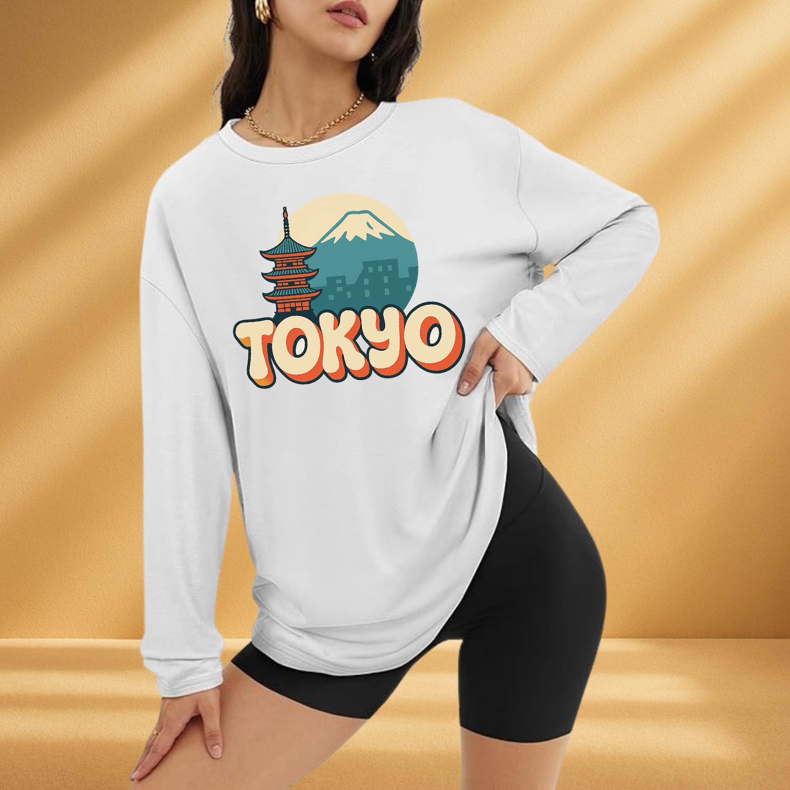 Tokyo Long Sleeve Tee – Retro Travel Japan Graphic Shirt