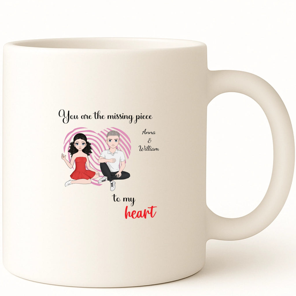 You are the missing piece to my heart Coffee Mug hero product mockup