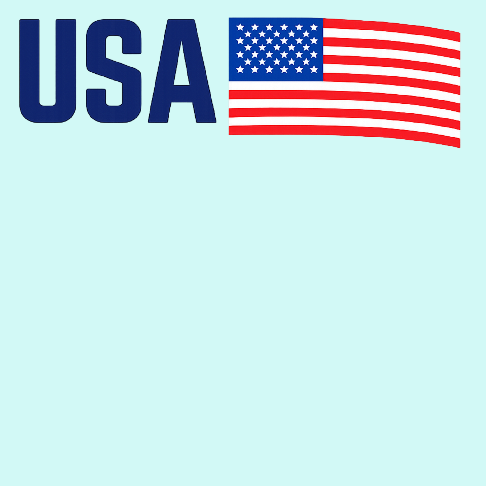 USA Youth Triblend Tee - Aqua design preview