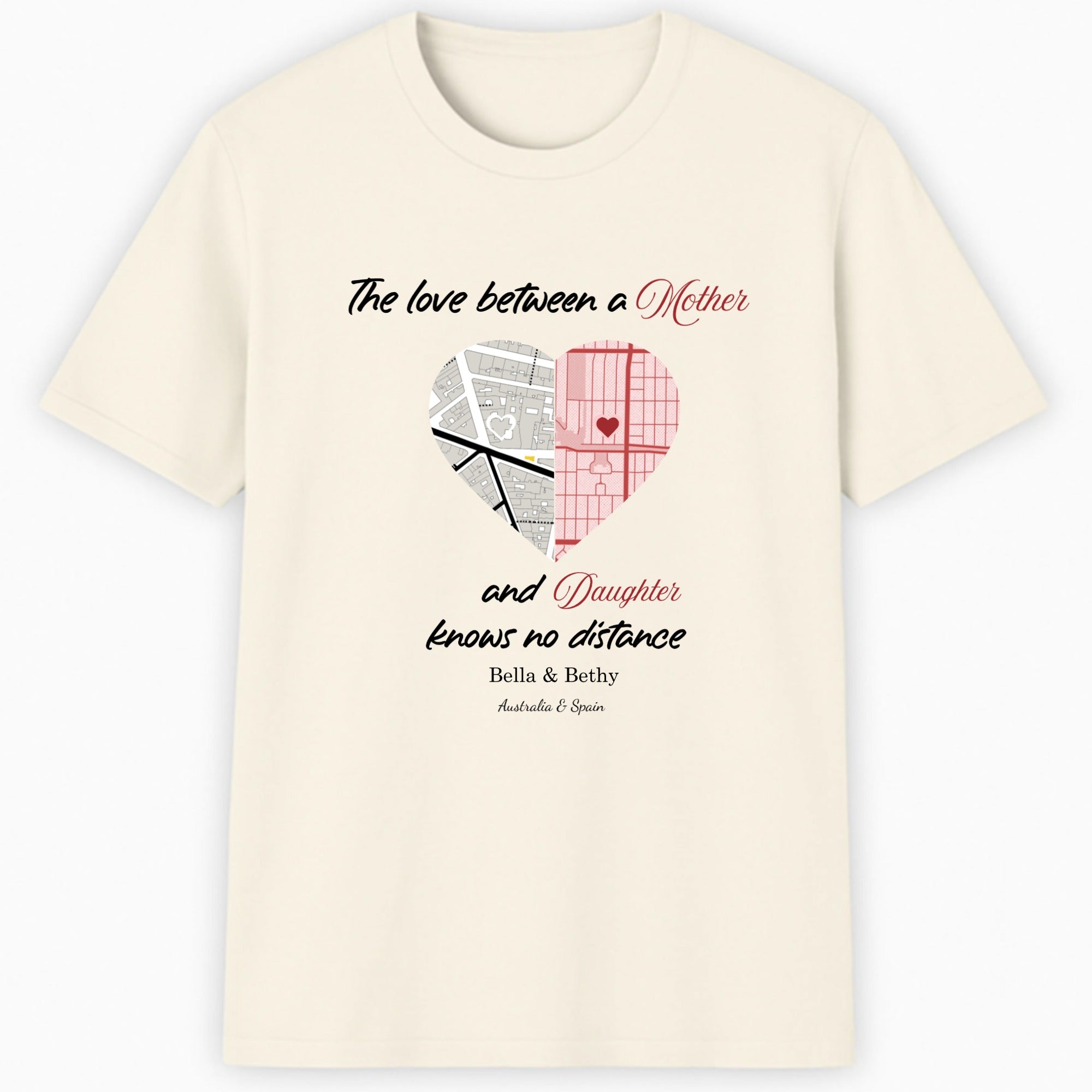 The love between... Classic T-Shirt hero product mockup
