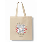 Where we first met - Valentine Tote Bag hero product mockup