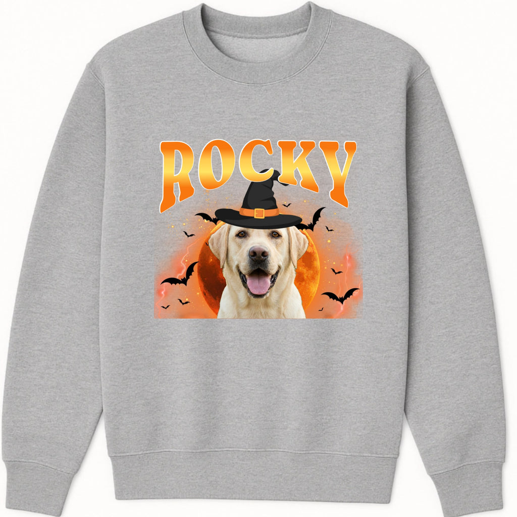 Halloween Bootleg Pet Portrait Sweatshirt hero product mockup
