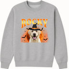Halloween Bootleg Pet Portrait Sweatshirt hero product mockup