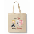 Just a Girl who loves Traveling Tote Bag hero product mockup