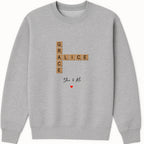 You and Me crossword Sweatshirt hero product mockup