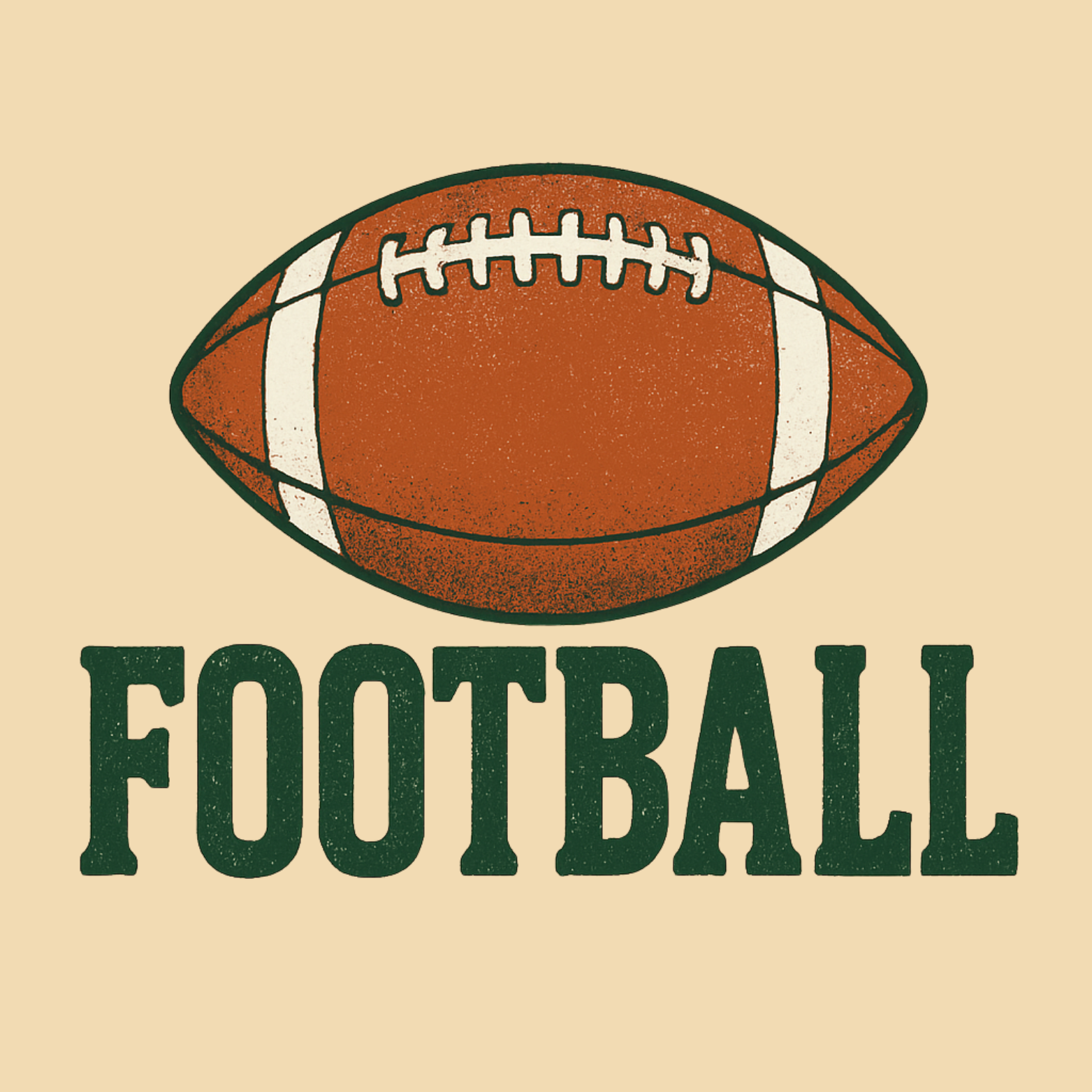 Football Hoodie – Vintage Sports Graphic Sweatshirt – Game Day Tailgate Apparel