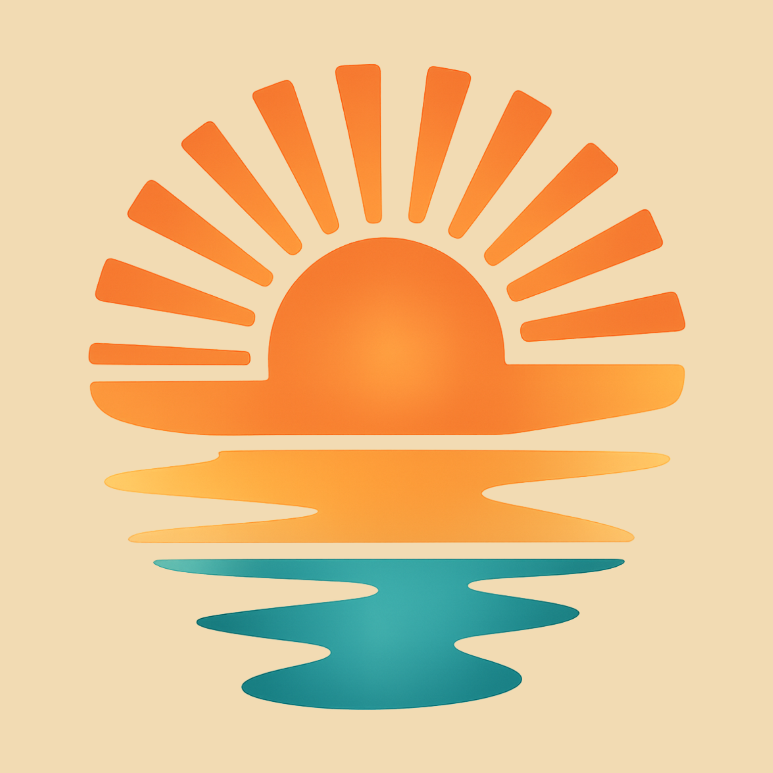 Sunset Long Sleeve Tee – Retro Beach Sunrise Graphic Shirt