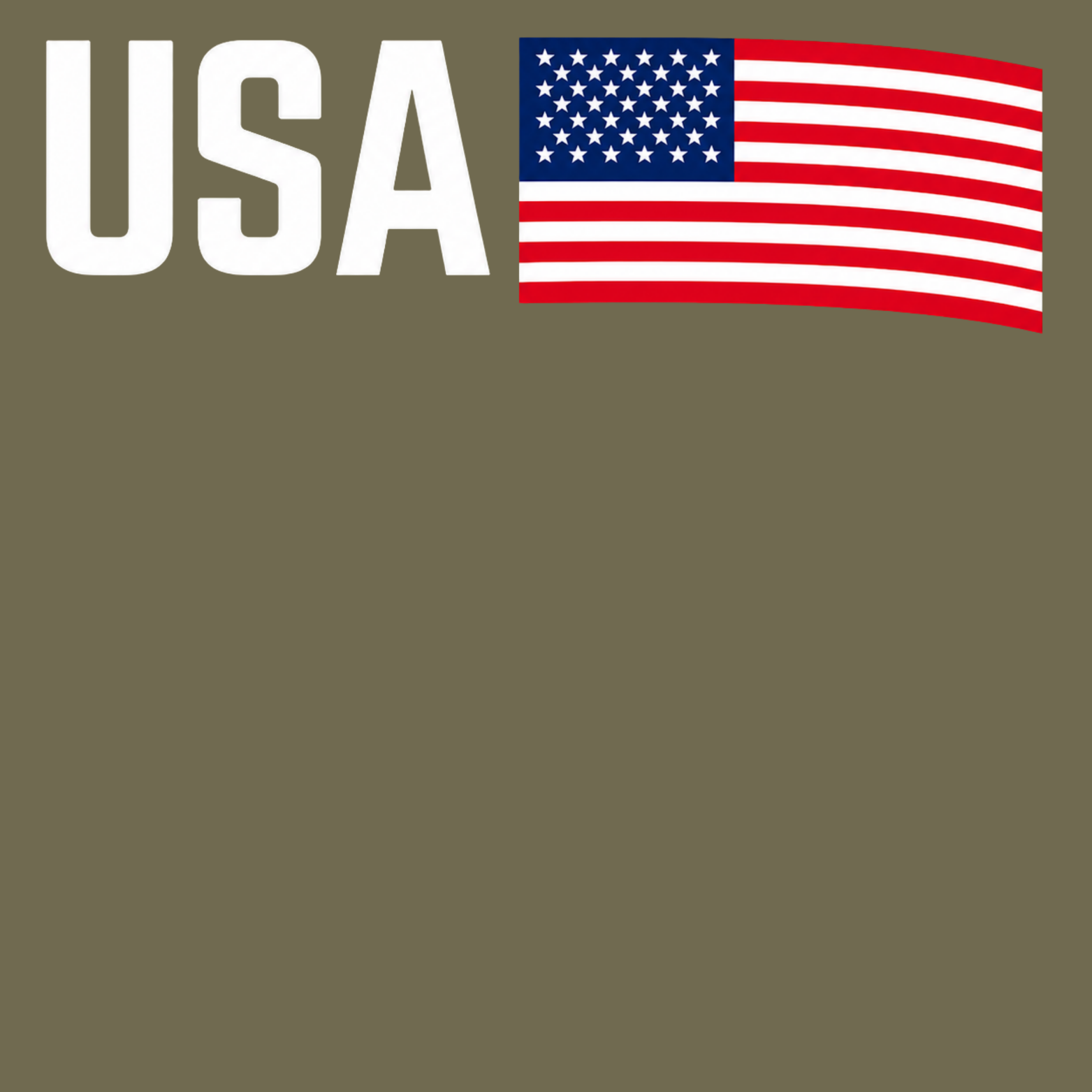 USA Youth Triblend Tee - Military Green design preview