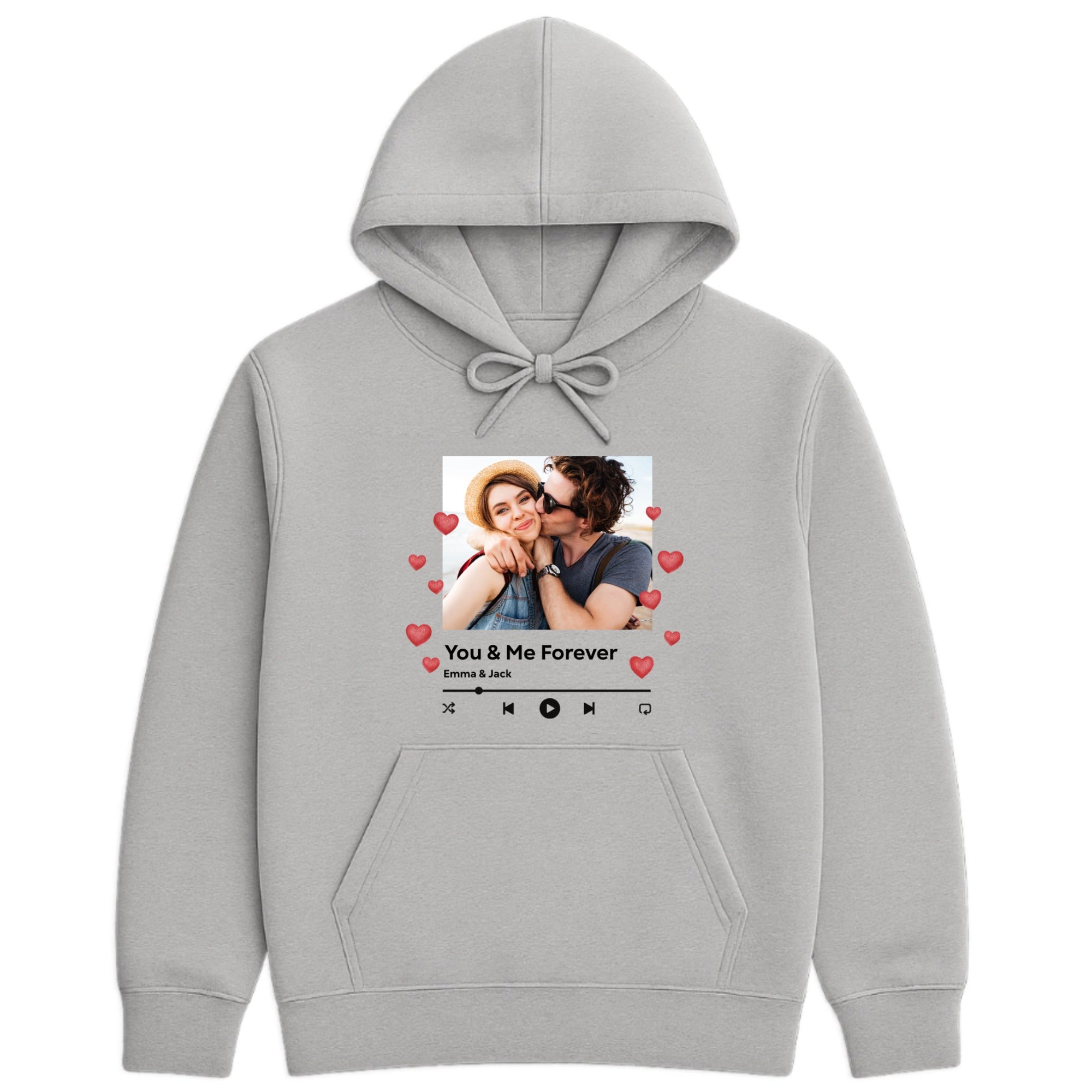 Music player - Valentines Hoodie hero product mockup