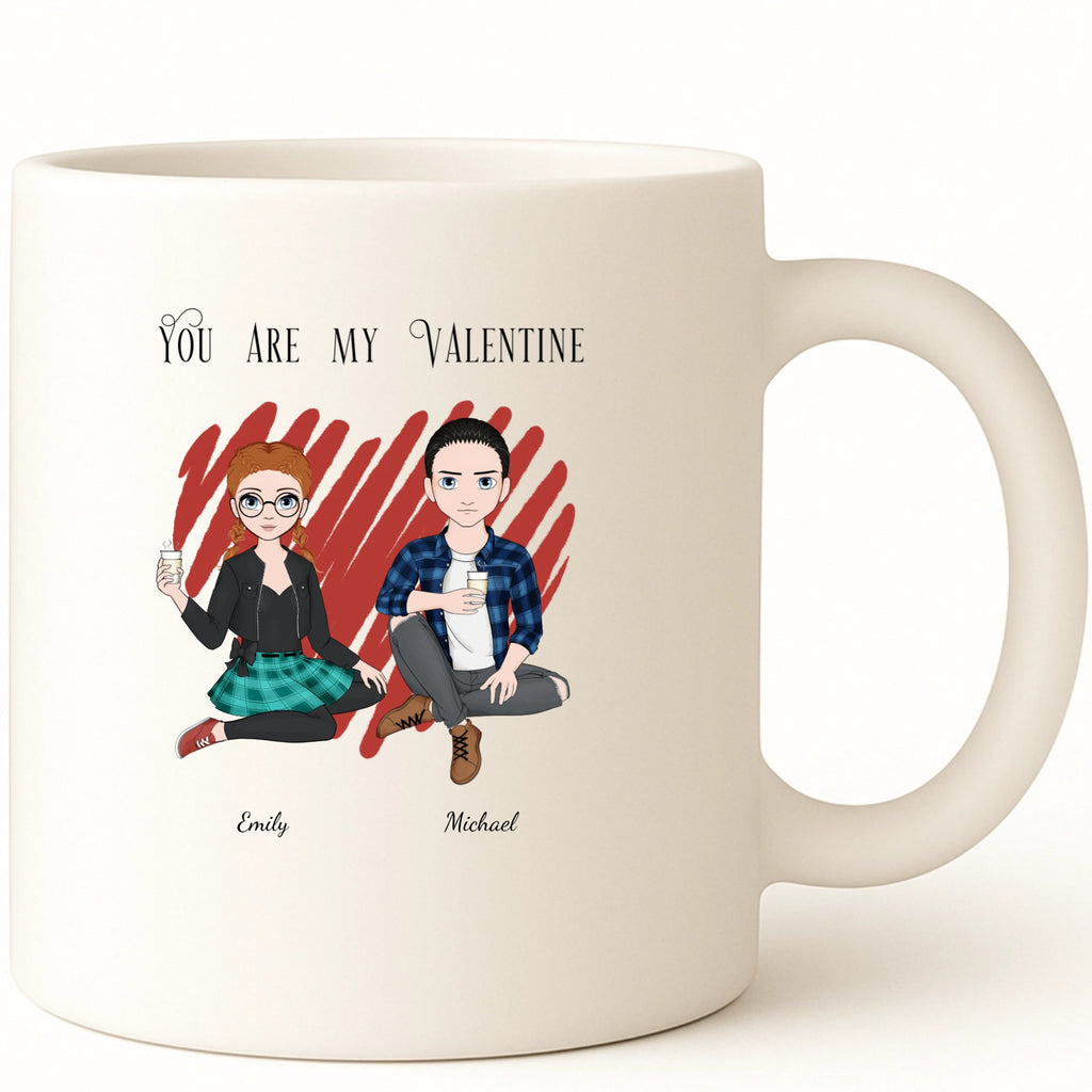 You are my Valentine Coffee Mug hero product mockup