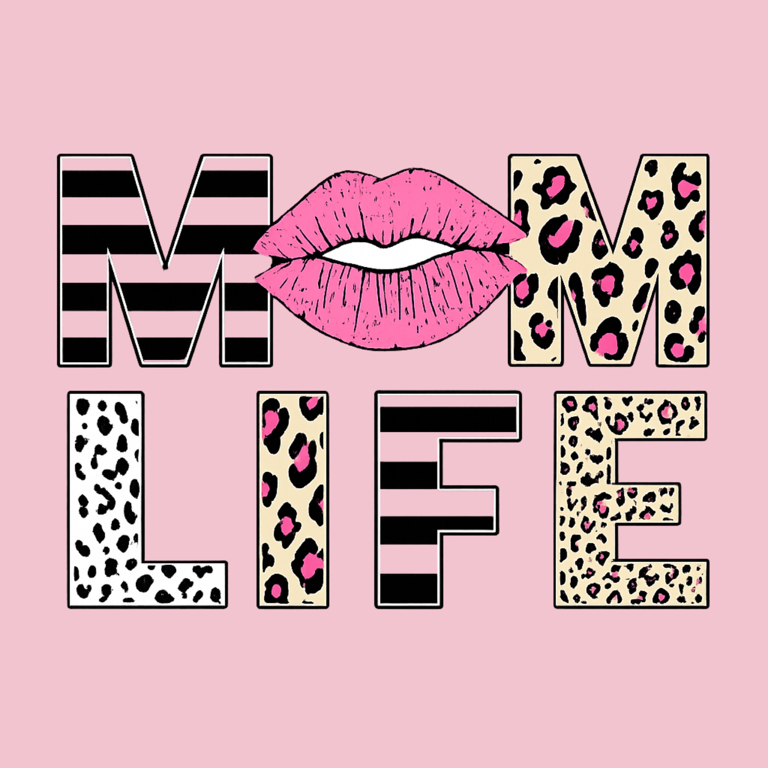 Mom Life Women's Ultra-Premium Triblend T-Shirt - Pink design preview
