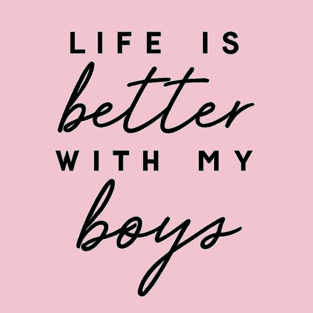 Life Is Better With My Boys Women's Ultra-Premium Triblend T-Shirt - Pink design preview