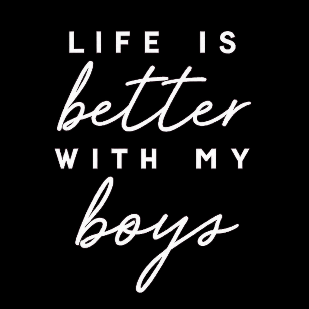 Life Is Better With My Boys Women's Racerback Tank - Black design preview