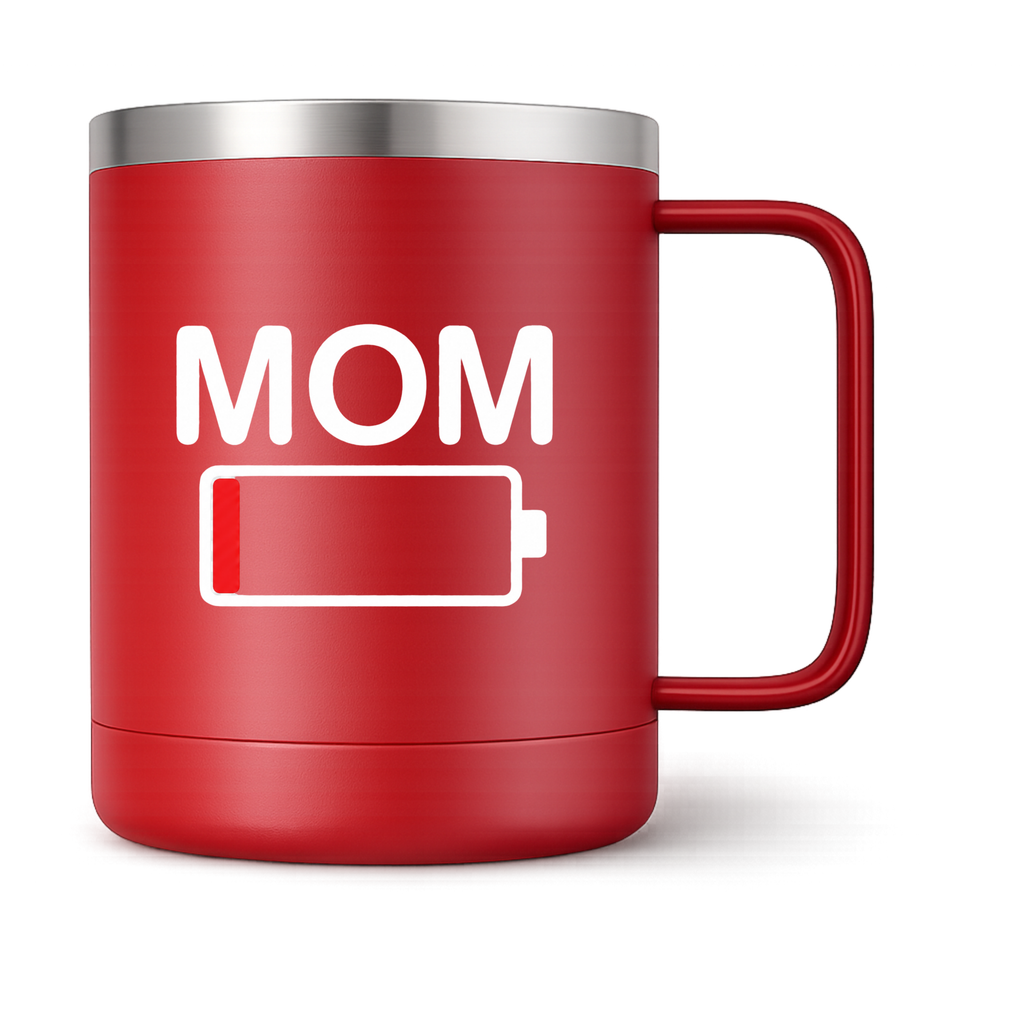 Mom Battery Low Travel Coffee Tumbler color variation 2