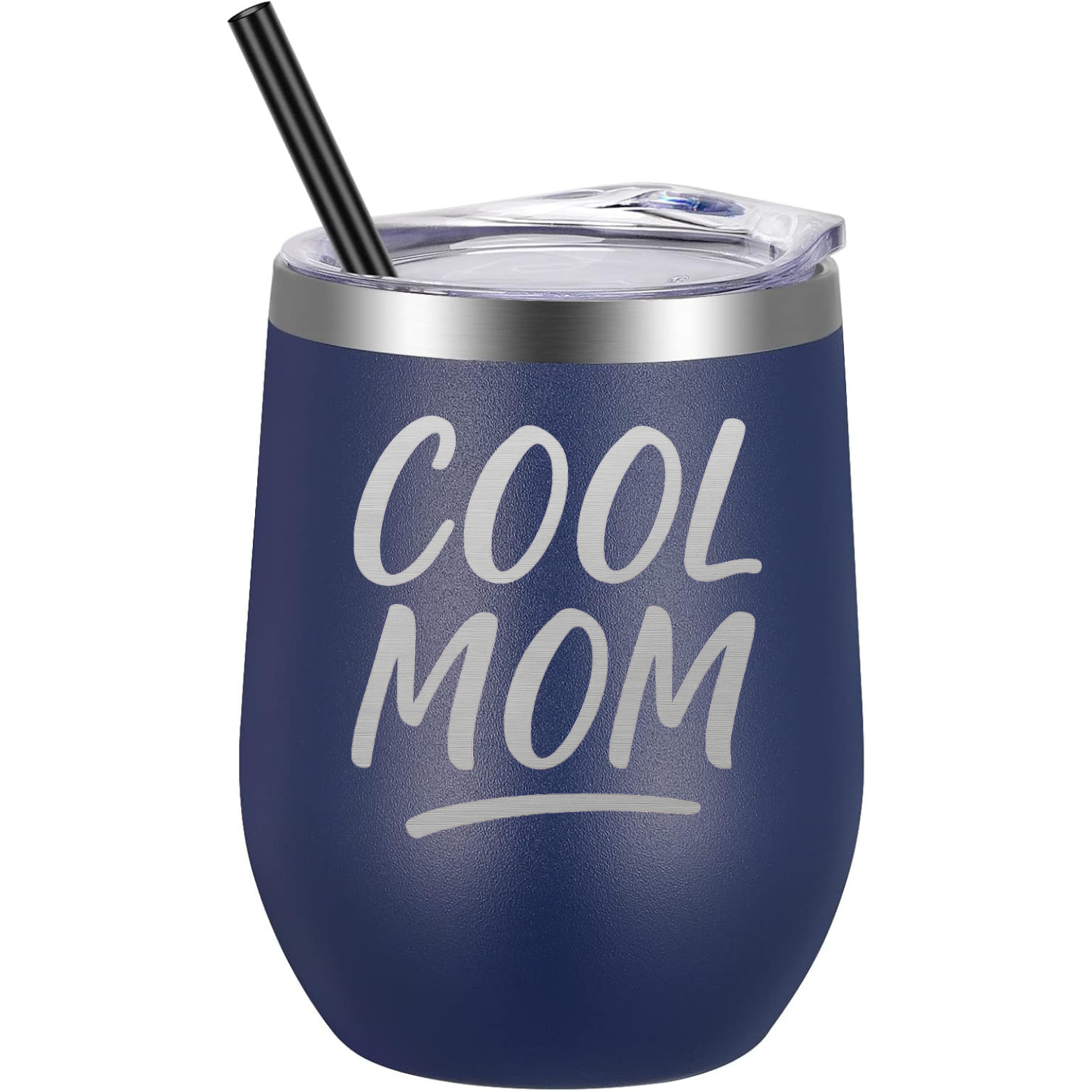 Cool Mom Wine Tumbler - Navy