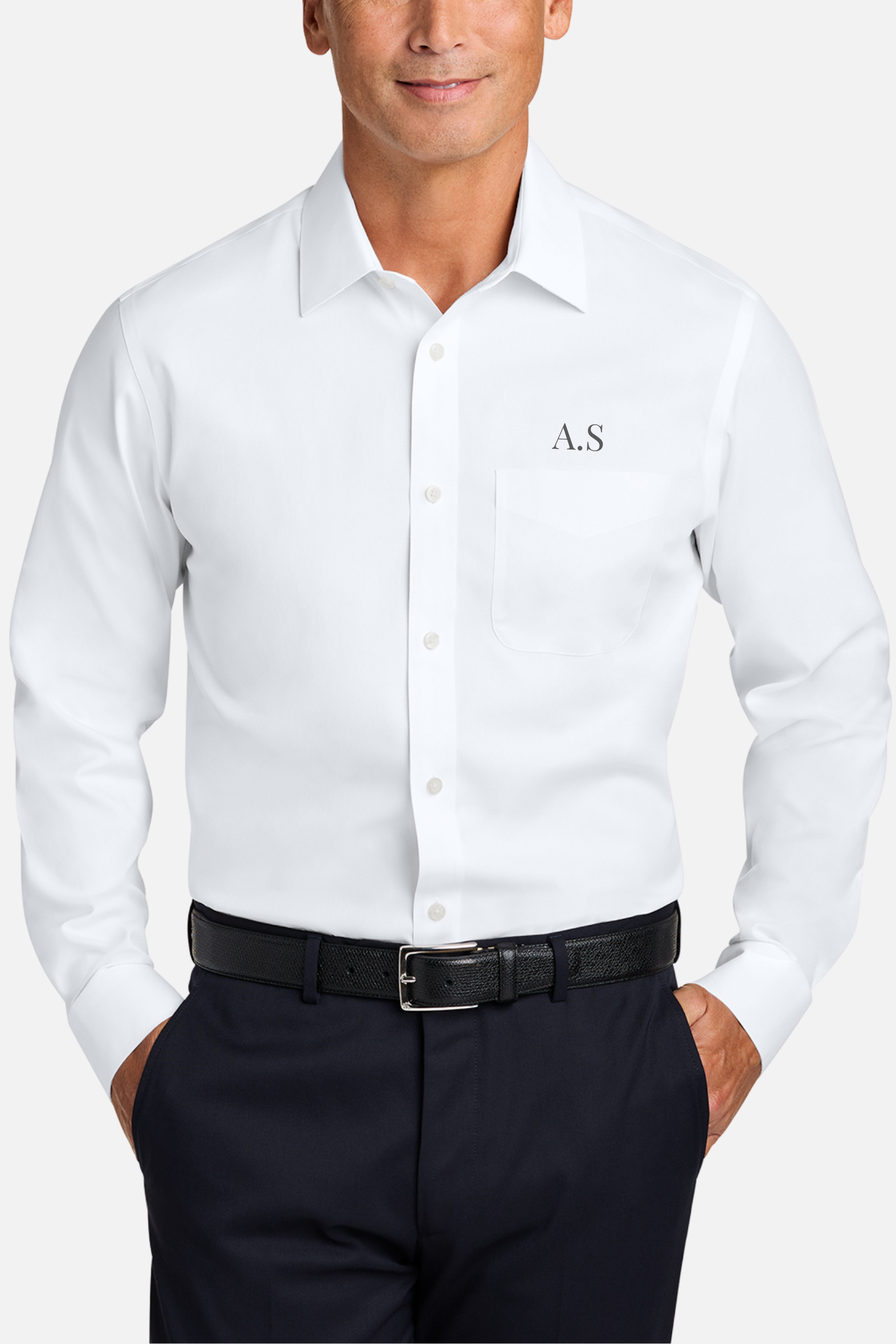 Initials Collar Shirt