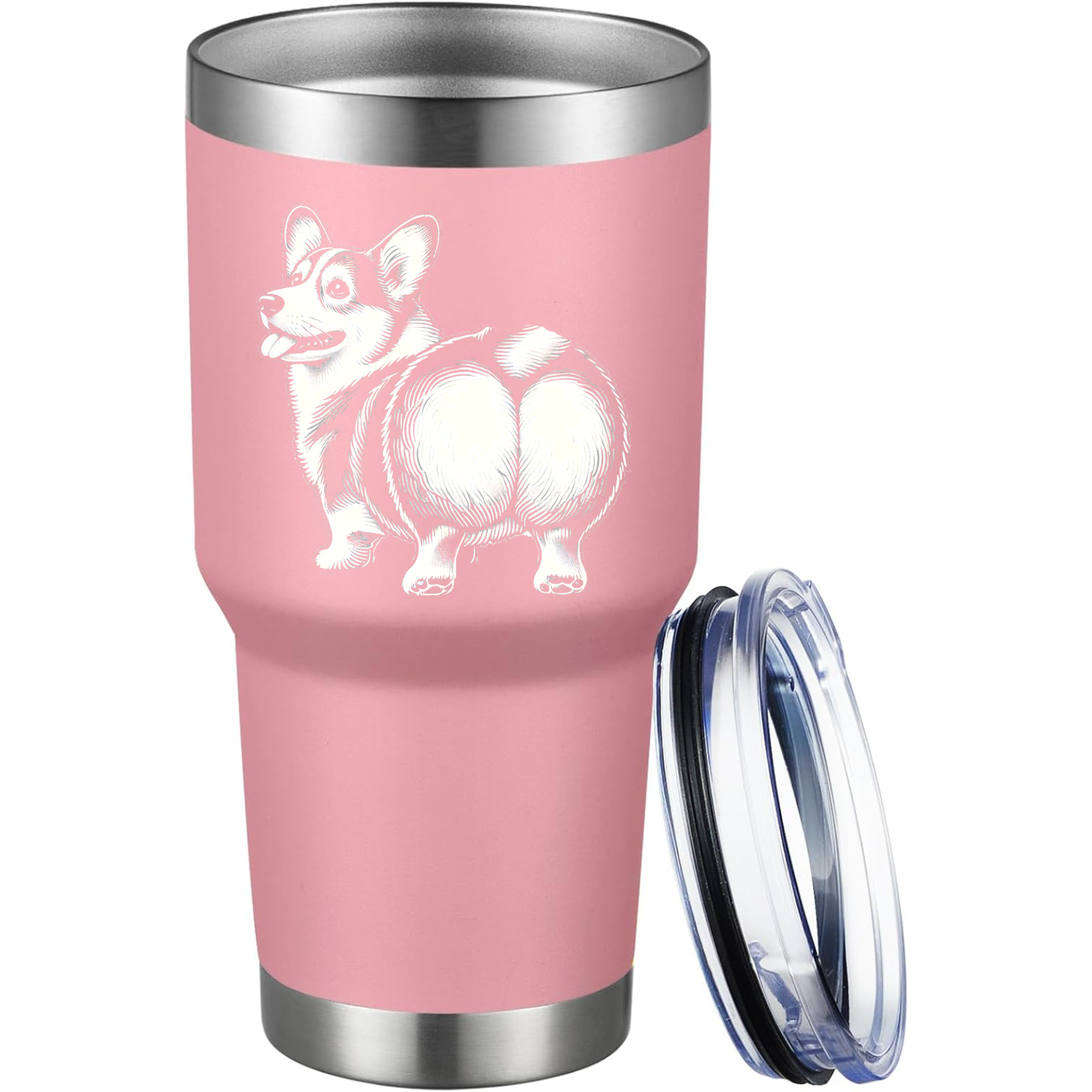 Corgi 30oz Tumbler - Pink
