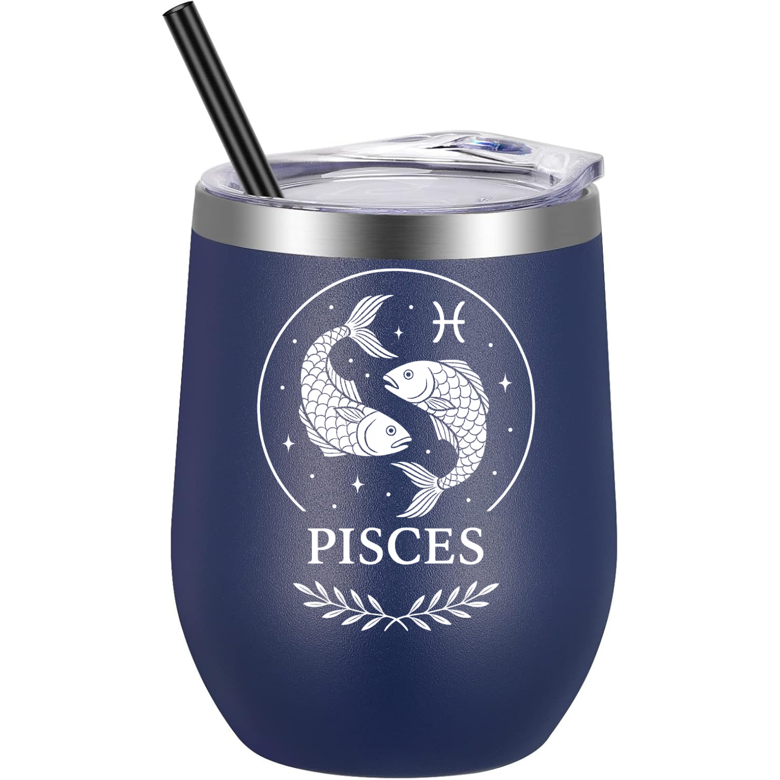 Pisces Wine Tumbler - Navy