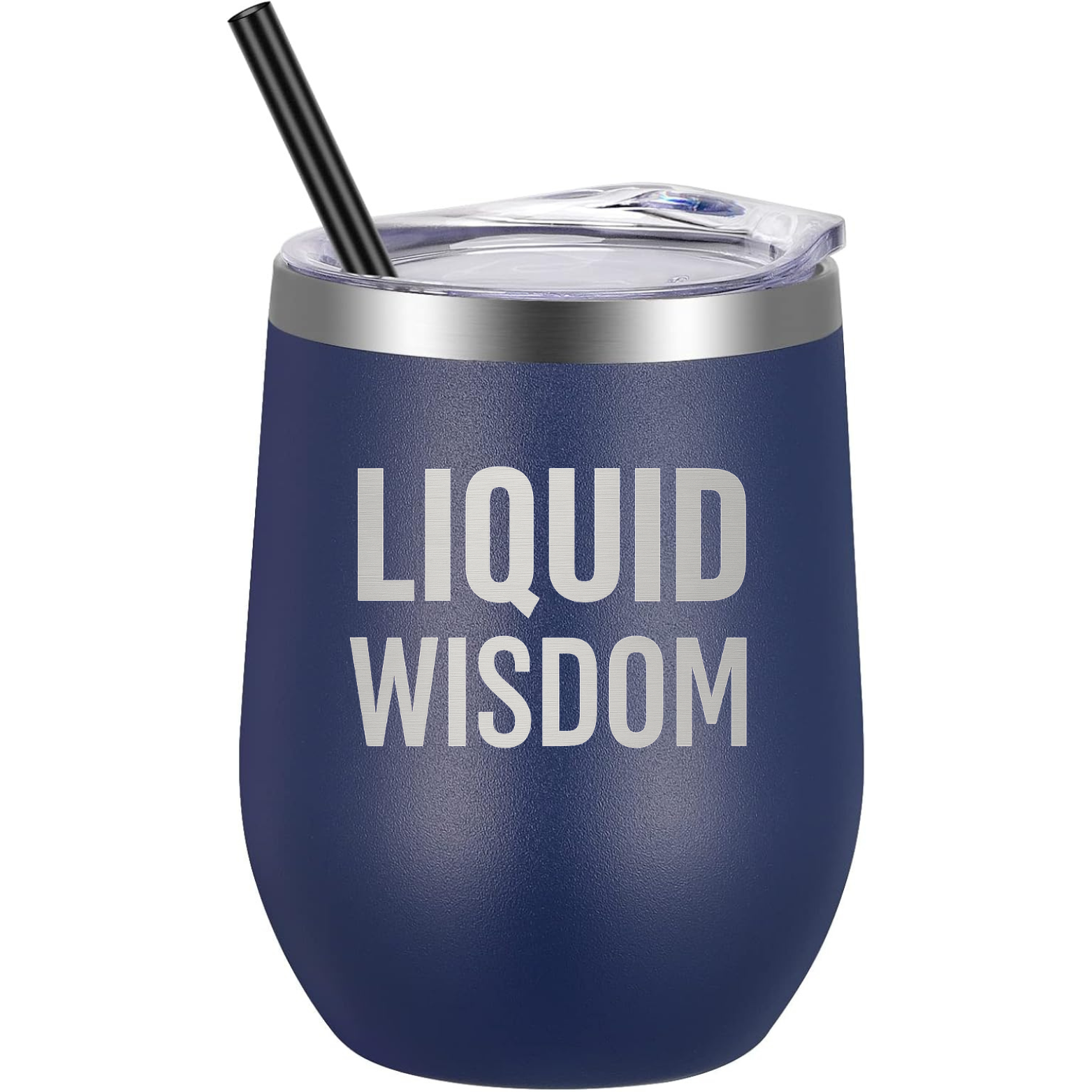 Liquid Wisdom Wine Tumbler - Navy