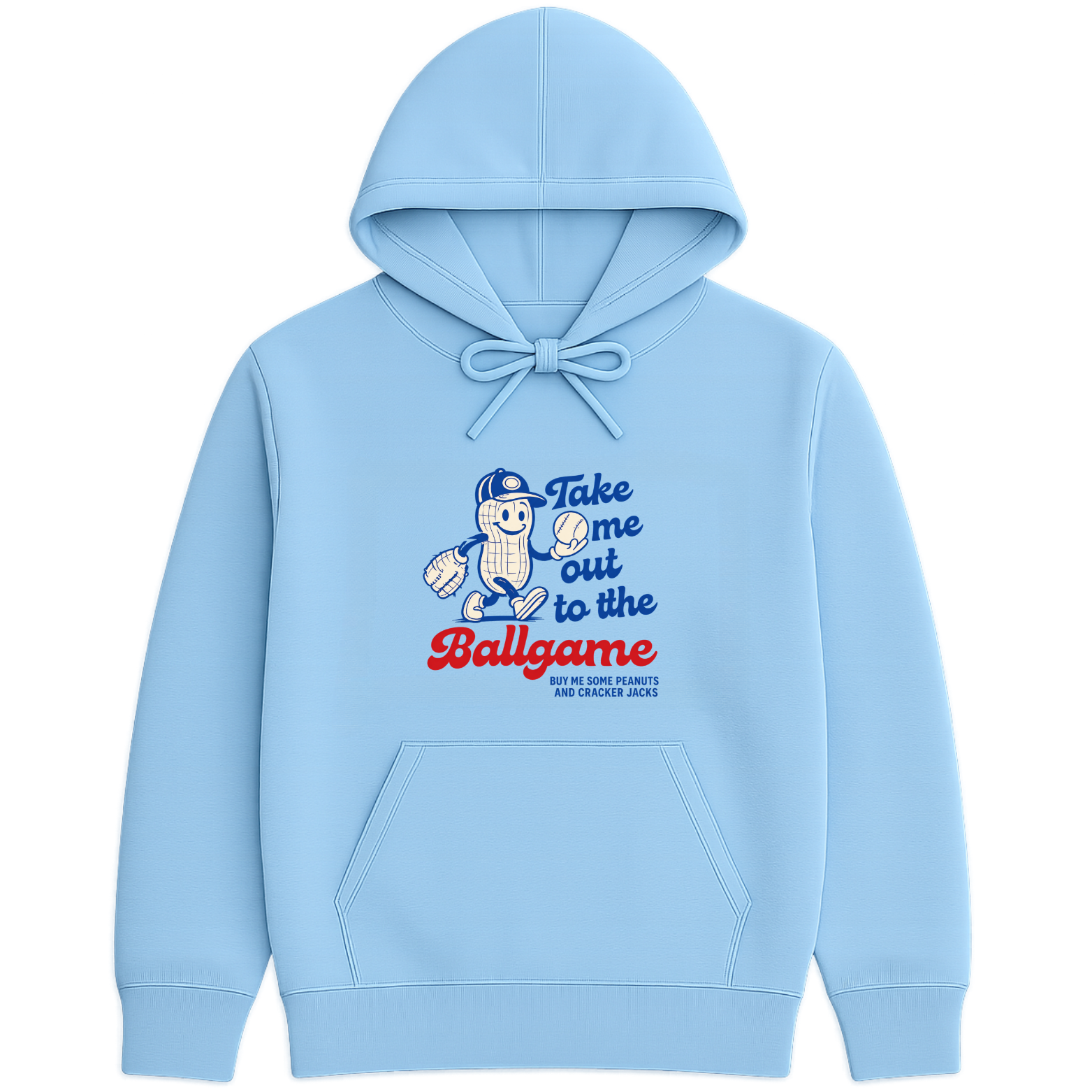 Take Me Out To The Ballgame Hoodie - Blue mockup
