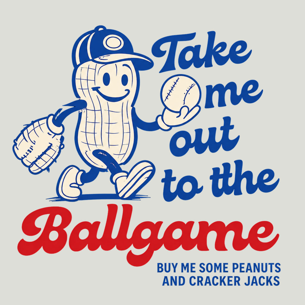 Take Me Out To The Ballgame Youth Hoodie - White design preview