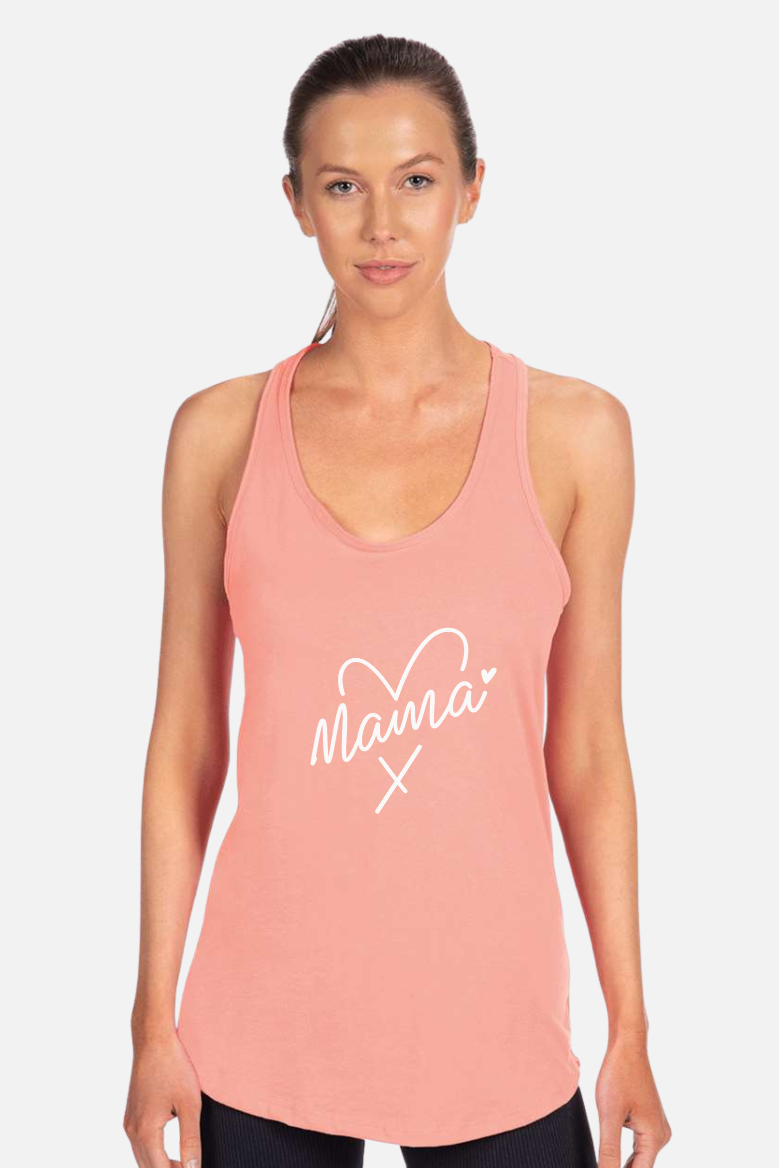 Women's Premium Racerback Tank Vibe Collection (mama heart) hero product mockup