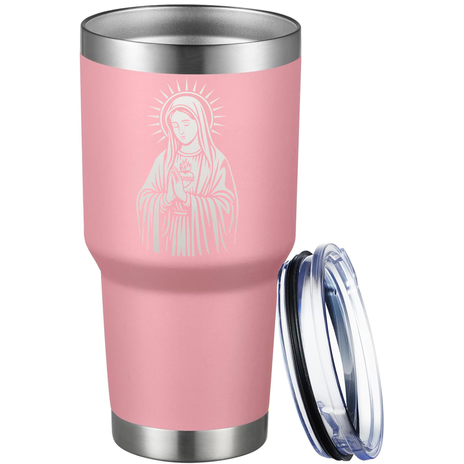 Sacred Mary 30oz Tumbler - Pink