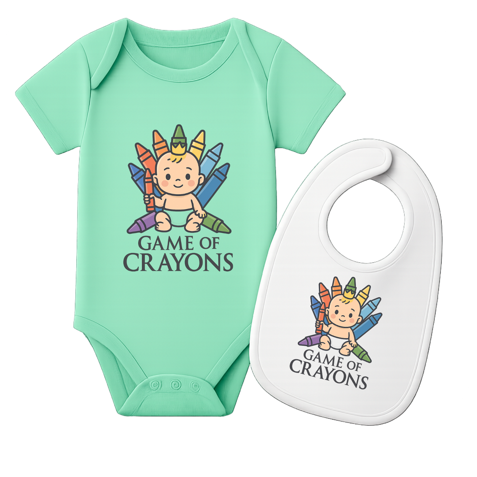 Game Of Crayons Baby Onesie color variation 2