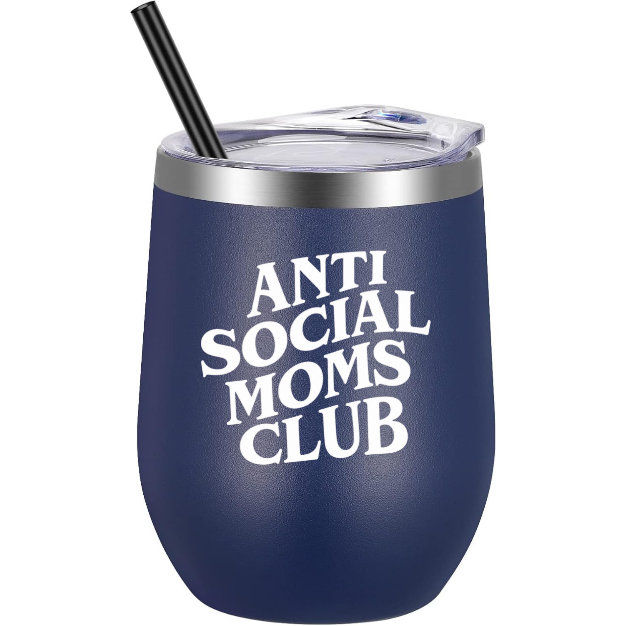 Anti Social Moms Club Wine Tumbler color variation 2