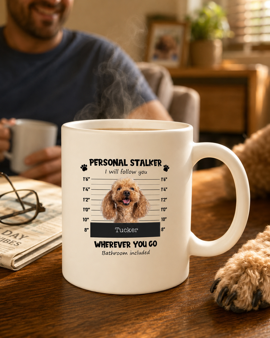 Stalker Mug Shot - Photo Coffee Mug hero product mockup