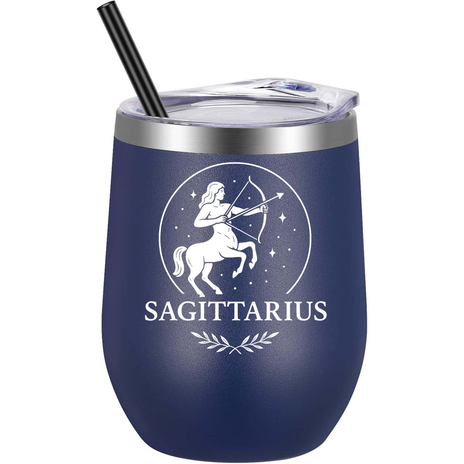 Sagittarius Wine Tumbler - Navy