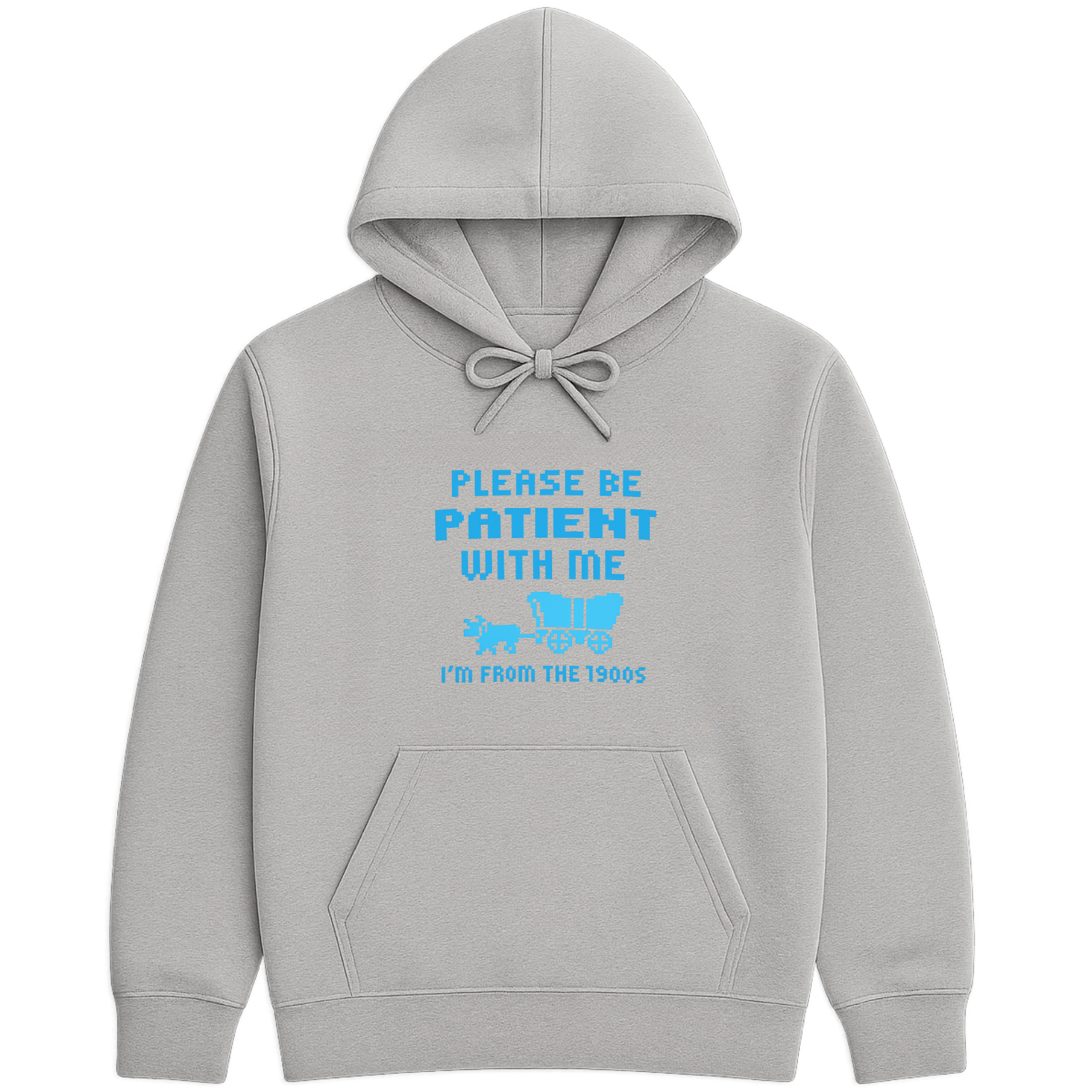Please Be Patient I'm From The 1900s Hoodie - Blue mockup