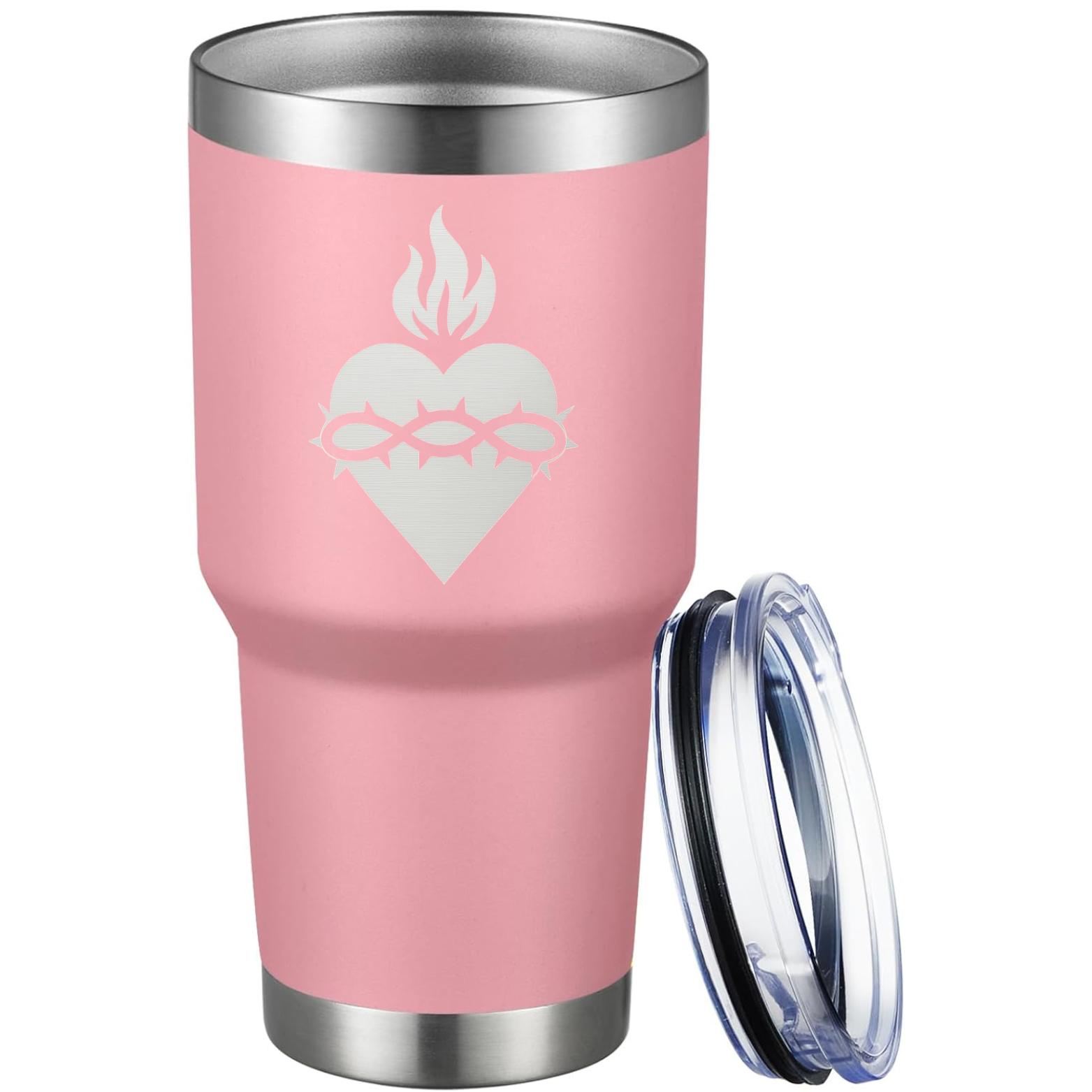 Sacred Heart 30oz Tumbler - Pink