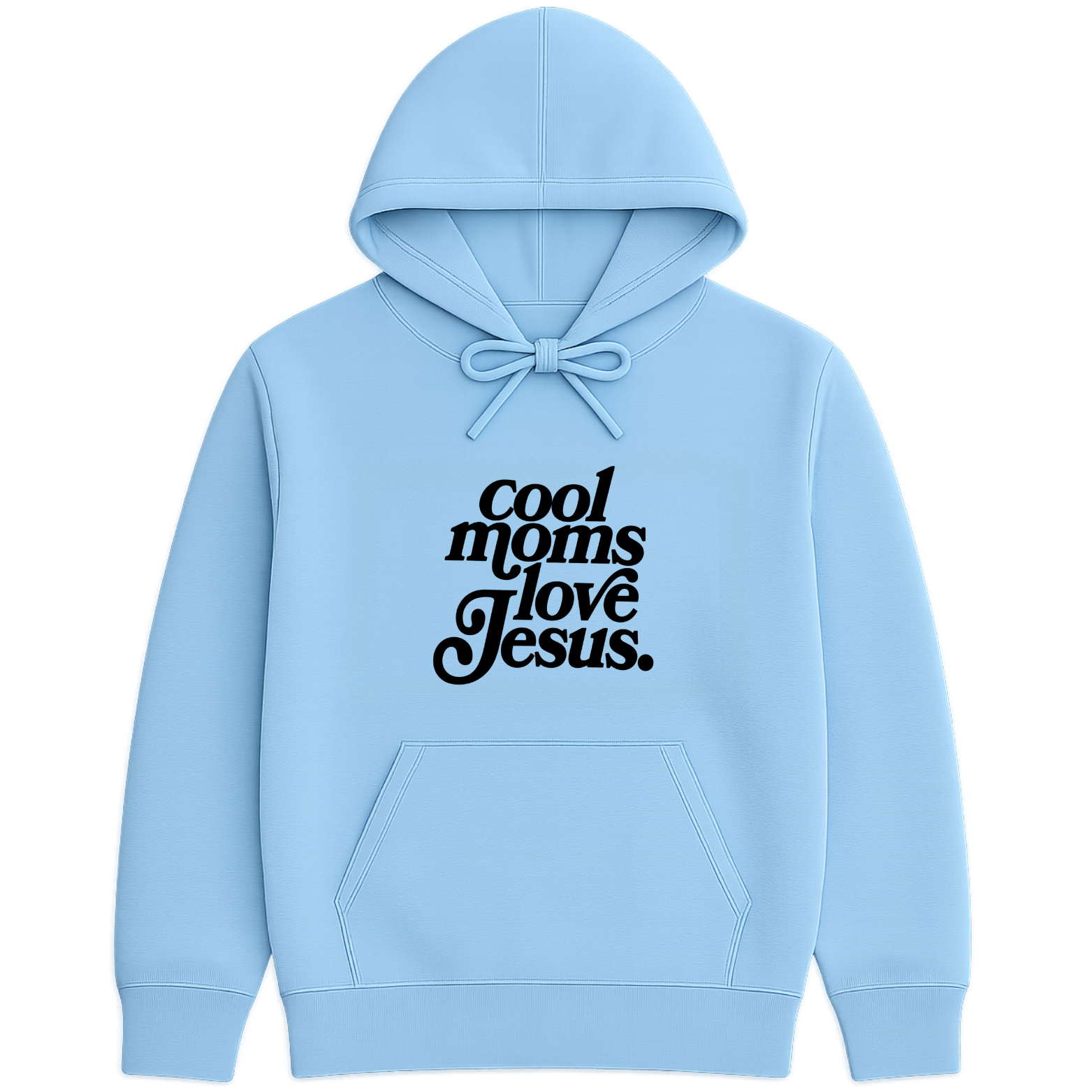 Cool Moms Love Jesus Hoodie - Blue mockup