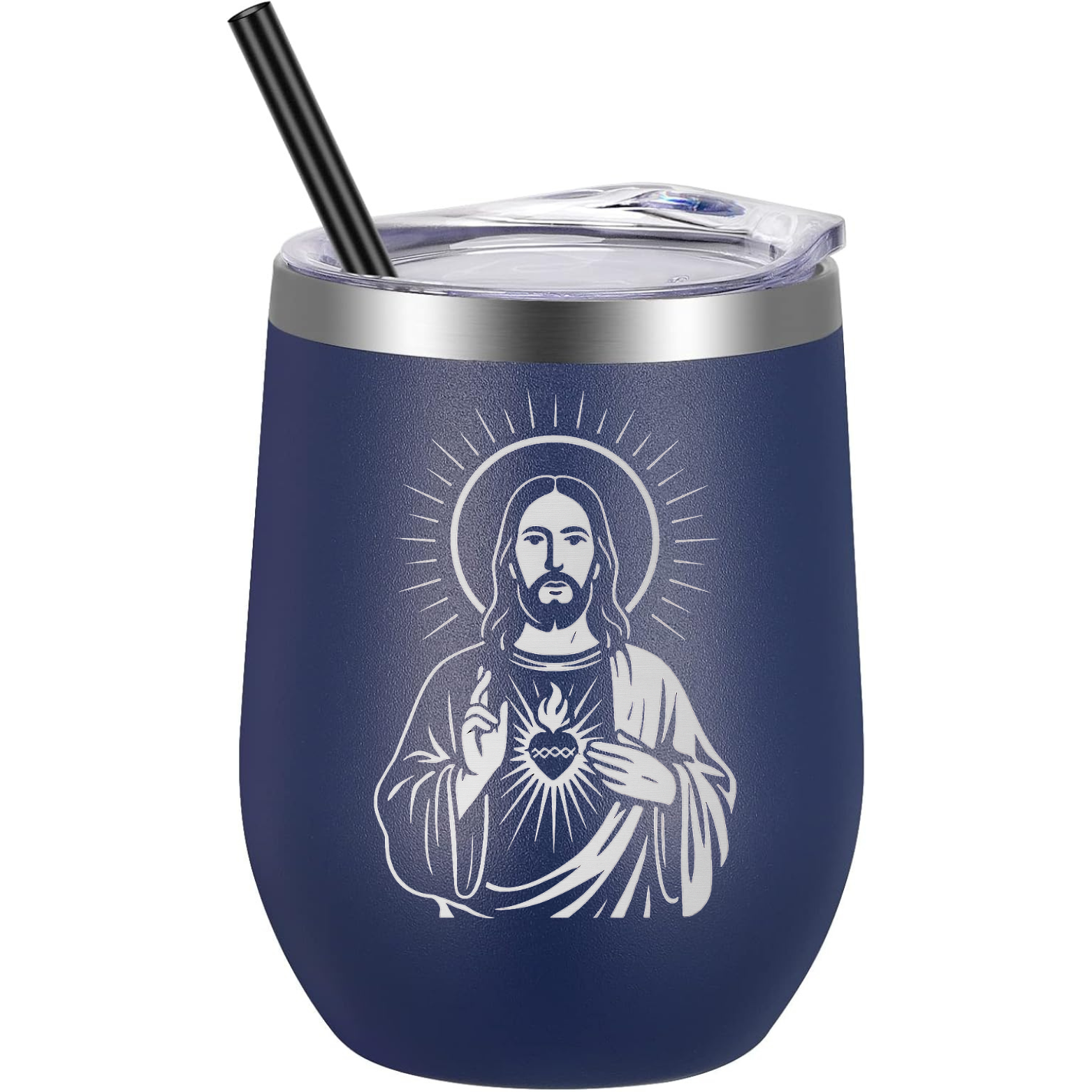 Jesus Wine Tumbler - Navy