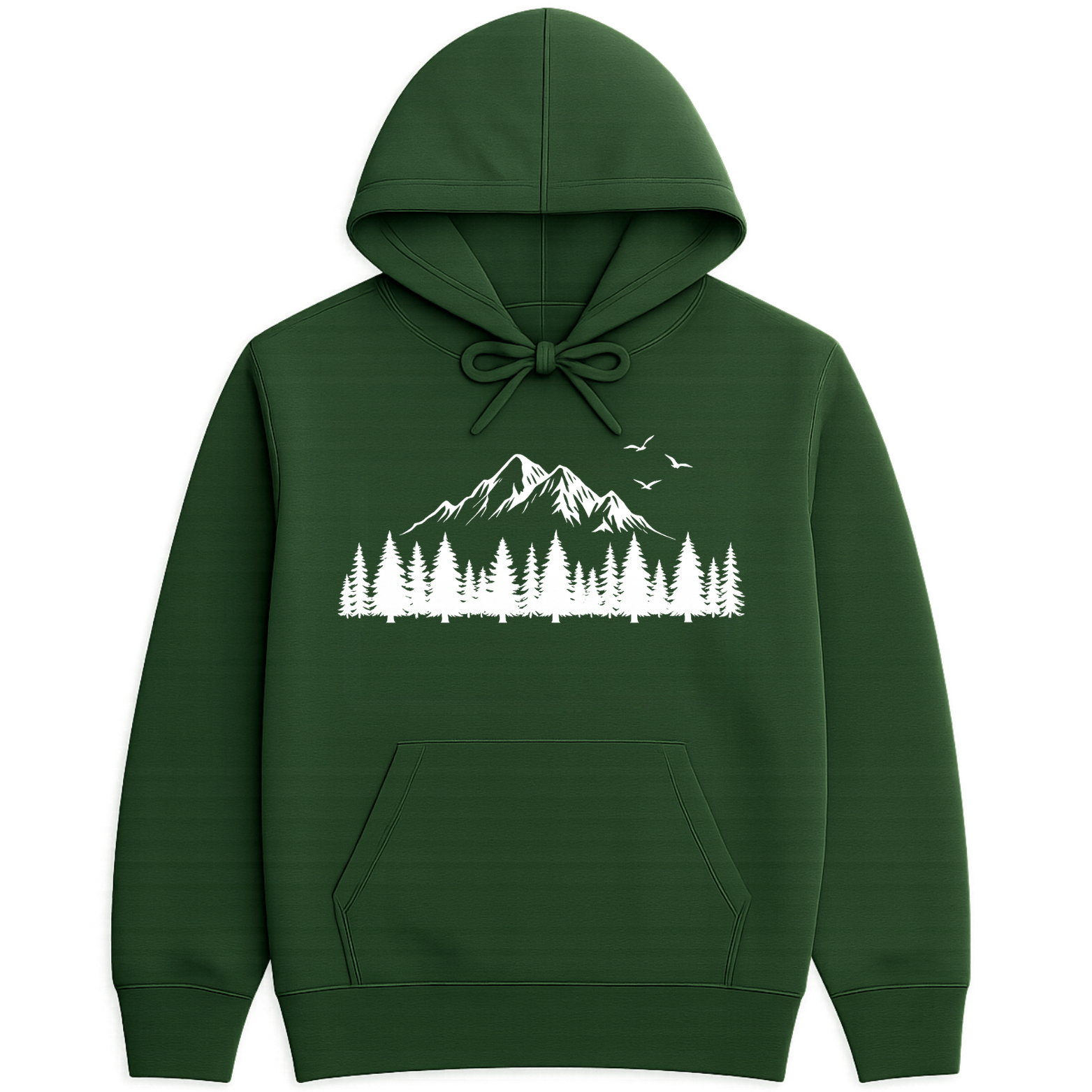 Mountain Forest Hoodie - Forest Green