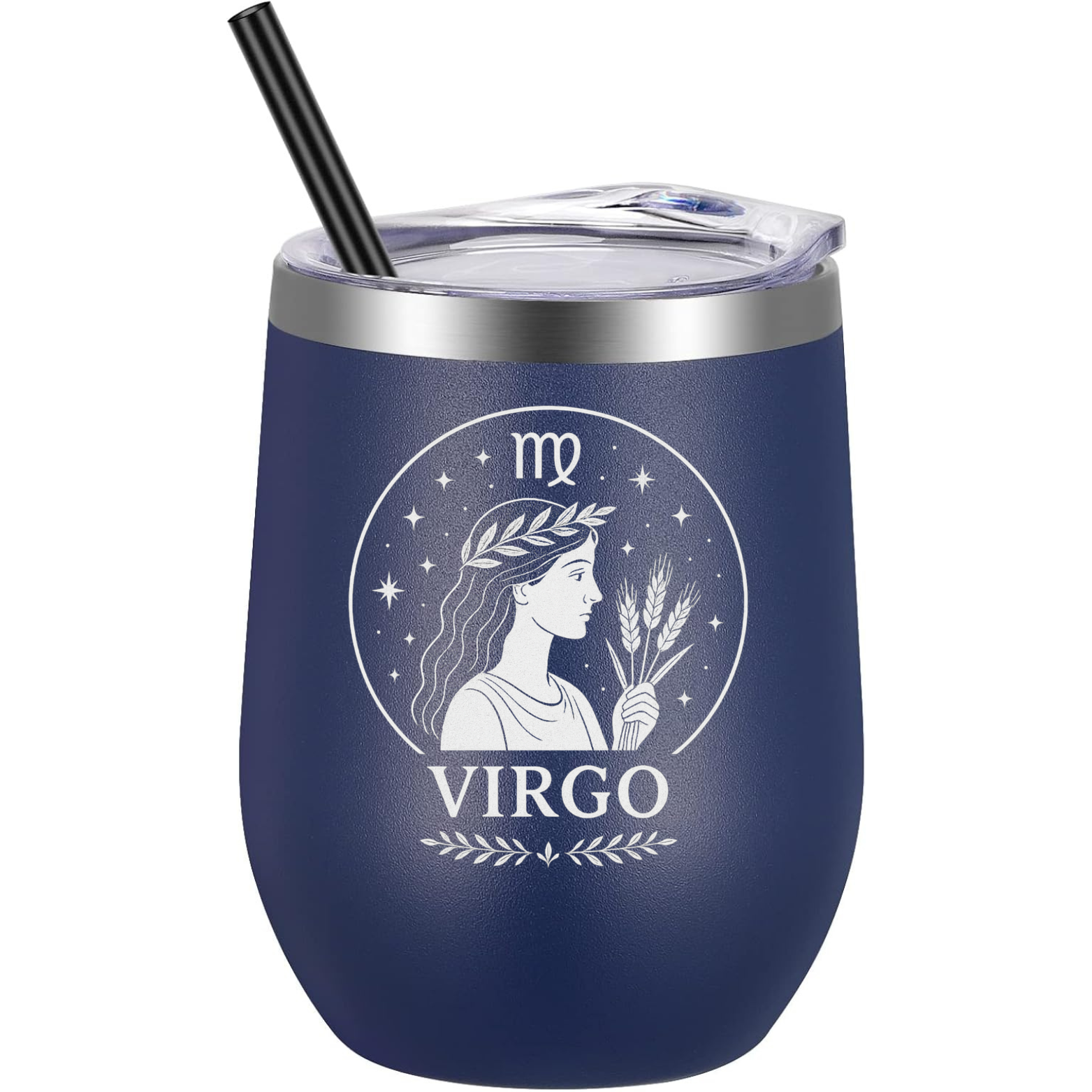 Virgo Wine Tumbler - Navy