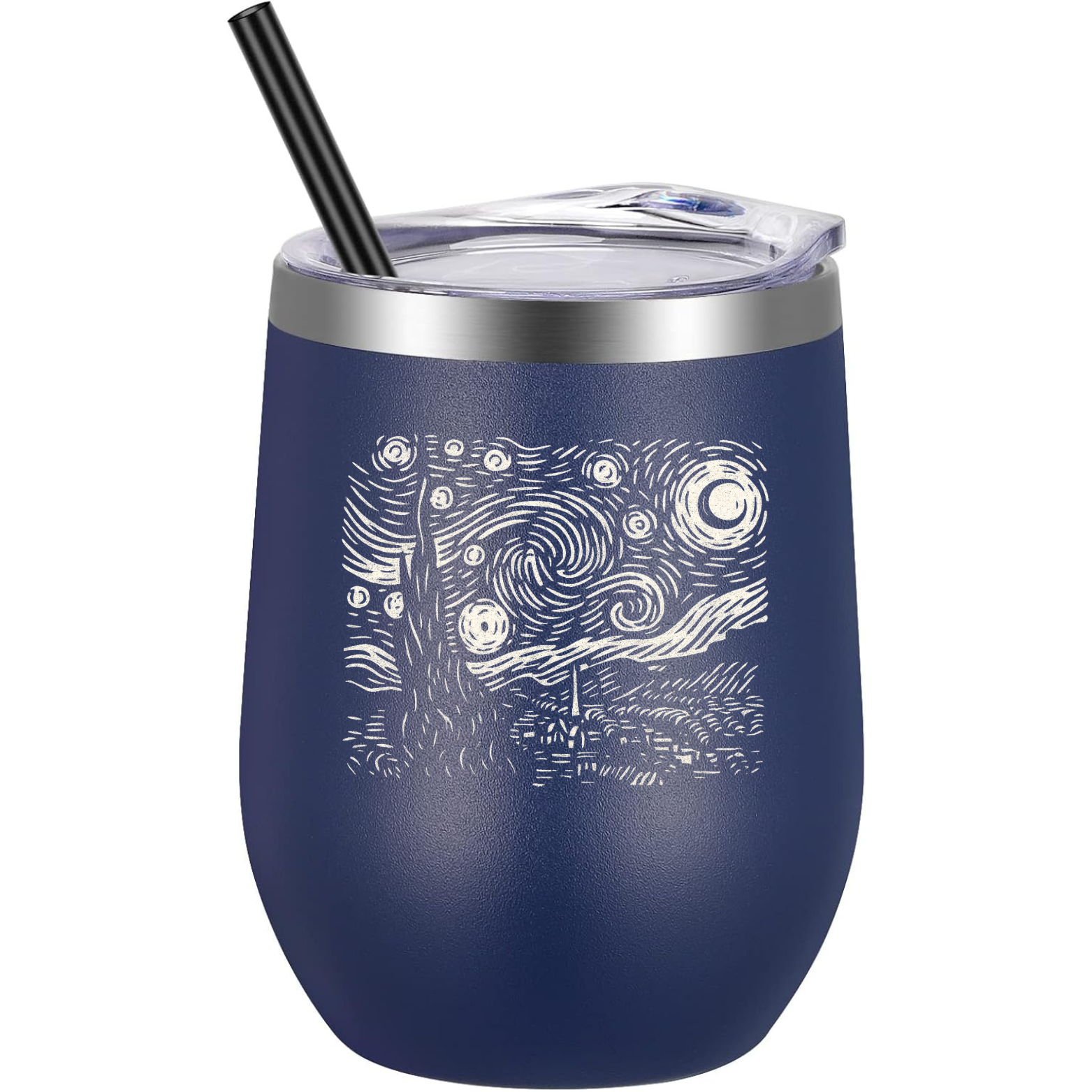 Starry Night Wine Tumbler - Navy