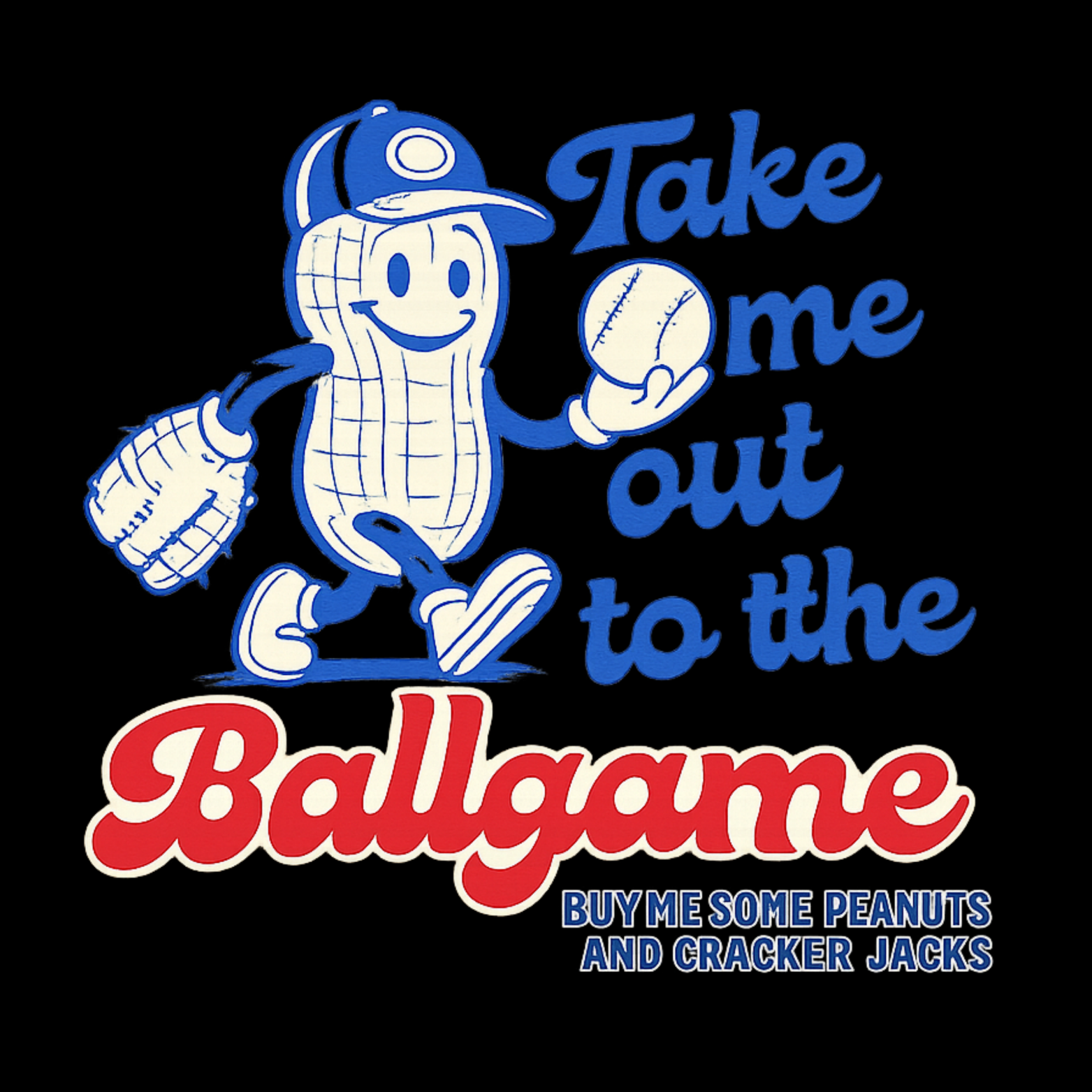 Take Me Out To The Ballgame Women's Racerback Tank - Black design preview