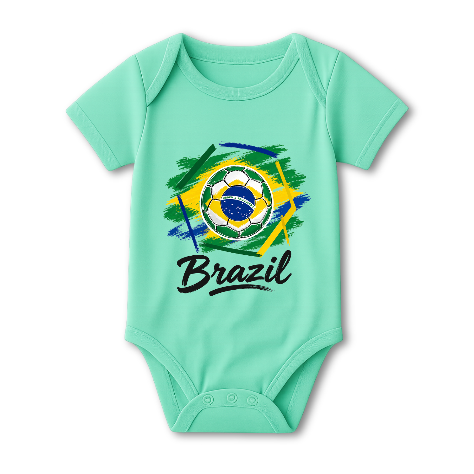 Brazil Football Baby Onesie color variation 2