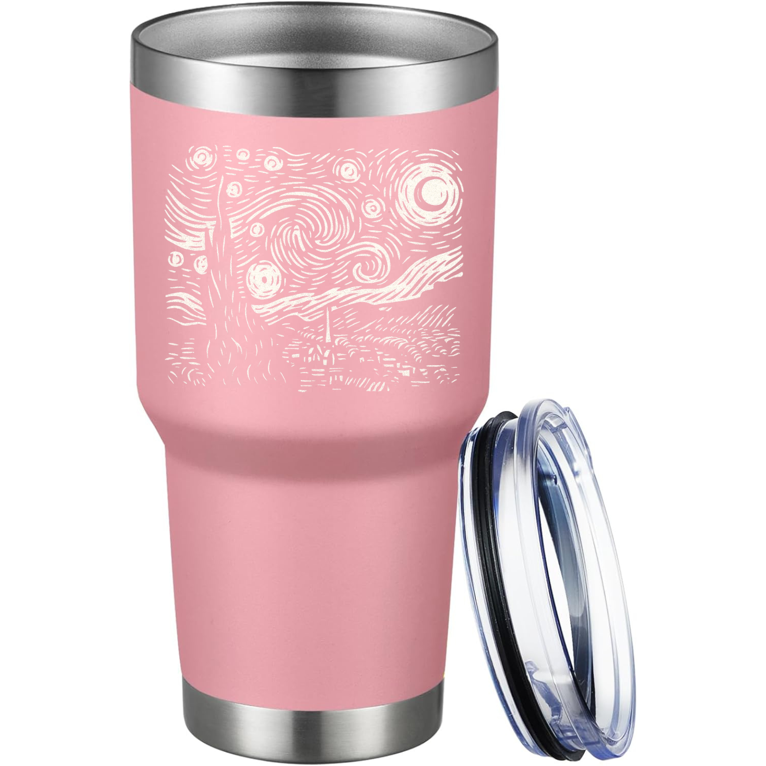 Starry Night 30oz Tumbler - Pink