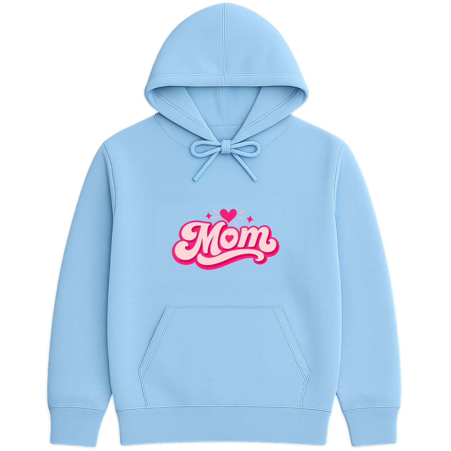 Mom Heart Hoodie - Blue mockup